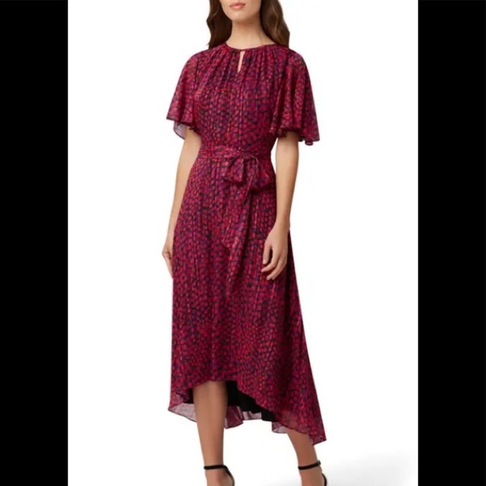 Navy Pink Dot Dress